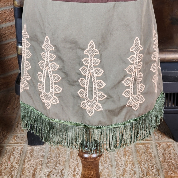 Ad:hoc le Collezioni Mini Dress Embroidered Birds Fringe Size M - Picture 6 of 8